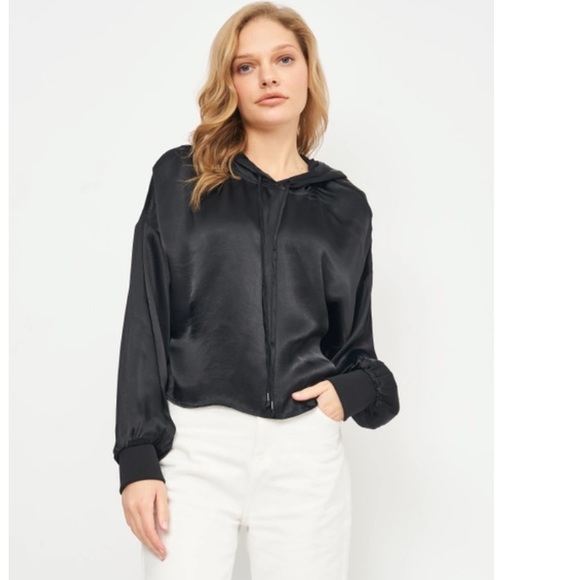 Zara Tops - Zara Satin Sweatshirt